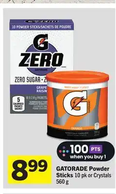 Foodland GATORADE Powder Sticks offer