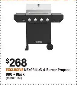 Home Depot EXCLUSIVE NEXGRILL 4-Burner Propane BBQ • Black offer