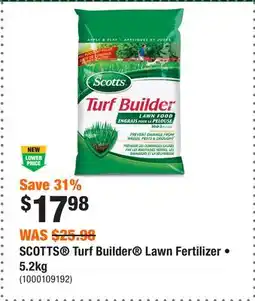 Home Depot SCOTTS Turf Builder Lawn Fertilizer • offer