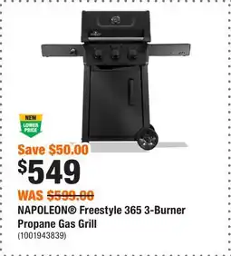 Home Depot NAPOLEON Freestyle 365 3-Burner Propane Gas Grill offer