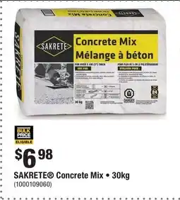Home Depot SAKRETE Concrete Mix • offer
