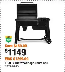 Home Depot TRAEGER Woodridge Pellet Grill offer