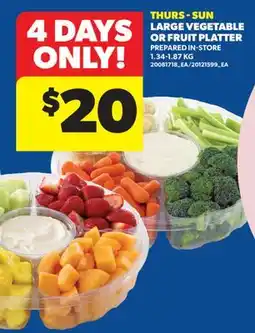 Real Canadian Superstore LARGE VEGETABLE OR FRUIT PLATTER offer