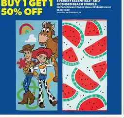Real Canadian Superstore EVERDAY ESSENTIALS AND LICENSED BEACH TOWELS offer
