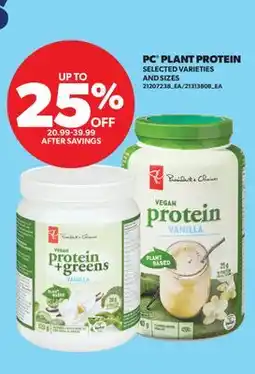 Real Canadian Superstore PC PLANT PROTEIN offer