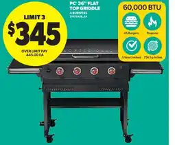 Real Canadian Superstore PC 36 FLAT TOP GRIDDLE, 4 BURNERS offer
