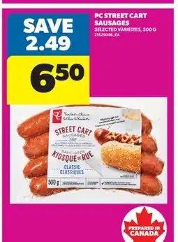 Real Canadian Superstore PC STREET CART SAUSAGES offer