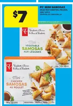 Real Canadian Superstore PC MINI SAMOSAS, 288/345 G offer