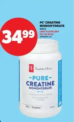 Real Canadian Superstore PC CREATINE MONOHYDRATE offer