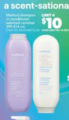 Real Canadian Superstore METHOD SHAMPOO OR CONDITIONER offer
