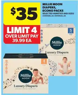Real Canadian Superstore MILLIE MOON DIAPERS, ECONO PACKS offer