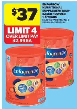 Real Canadian Superstore ENFAGROW NUTRITIONAL SUPPLEMENT MILK- BASED POWDER 1-5 YEARS offer