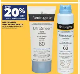 Real Canadian Superstore NEUTROGENA SUNCARE PRODUCTS offer