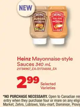 Real Canadian Superstore HEINZ MAYONNAISE-STYLE SAUCES offer