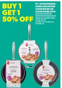 Real Canadian Superstore PC EVERSTRONG HARD ANODIZED COOKWARE OR COOKWARE SETS offer