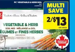 Real Canadian Superstore PC VEGETABLE & HERB SOIL offer