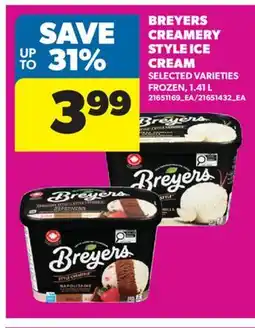 Real Canadian Superstore BREYERS CREAMERY STYLE ICE CREAM offer