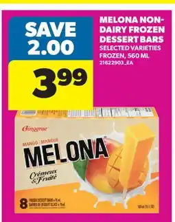 Real Canadian Superstore MELONA NON- DAIRY FROZEN DESSERT BARS offer
