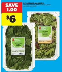 Real Canadian Superstore PC ORGANIC SALAD MIX offer