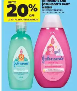 Real Canadian Superstore JOHNSON'S AND JOSHNSON'S BABY NEEDS offer