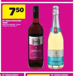 Real Canadian Superstore PC DEALCOHOLIZED WINE offer