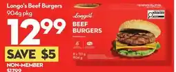Longo's Longo's Beef Burgers offer