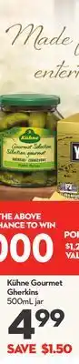 Longo's Kühne Gourmet Gherkins offer