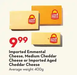 Longo's Imported Emmental Cheese, Medium Cheddar Cheese or Imported Aged Cheddar Cheese offer