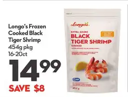 Longo's Frozen Cooked Black Tiger Shrimp offer