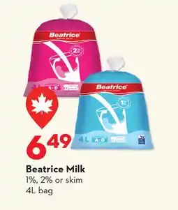 Longo's Beatrice Milk offer