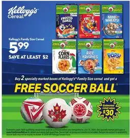 Longo's Kellogg's Family Size Cereal offer