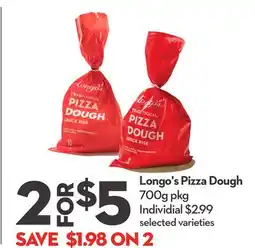 Longo's Pizza Dough offer