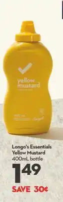 Longo's Essentials Yellow Mustard offer
