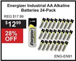 Atlas Tools & Machinery Energizer Industrial AA Alkaline Batteries 24-Pack offer