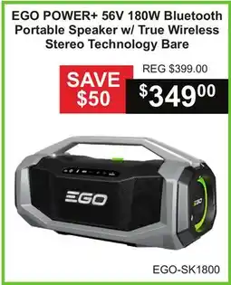 Atlas Tools & Machinery EGO POWER + 56V 180W Bluetooth Portable Speaker w/True Stereo offer