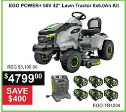 Atlas Tools & Machinery EGO POWER + 56V 42 Lawn Tractor 6x6.0Ah offer