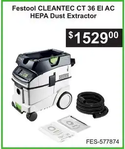Atlas Tools & Machinery Festool CLEANTEC CT 36 EI AC HEPA Dust Extractor offer