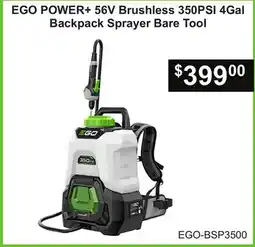 Atlas Tools & Machinery EGO + Brushless 350PSI 4Gal Backpack Sprayer offer