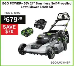 Atlas Tools & Machinery EGO POWER + 56V 21 Brushless Self-Propelled Lawn Mower offer