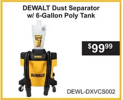 Atlas Tools & Machinery DEWALT Dust Separator w/6-Gallon Poly Tank offer