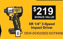 Atlas Tools & Machinery DEWALT XR 1/4 3-Speed Impact Driver offer