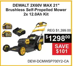 Atlas Tools & Machinery DEWALT 2X60V MAX 21 Brushless Self-Propelled Mower 2x 12.0Ah Kit offer