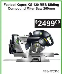 Atlas Tools & Machinery Festool Kapex KS 120 REB Sliding Compound Miter Saw 260mm offer