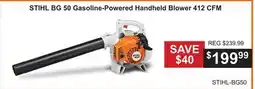 Atlas Tools & Machinery STIHL BG 50 Gasoline-Powered Handheld Blower 412 CFM offer