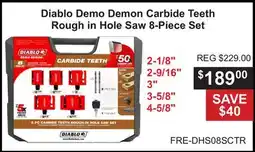 Atlas Tools & Machinery Diablo Demo Demon Carbide Teeth Rough in Hole Saw 8-Piece Set offer