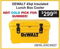 Atlas Tools & Machinery DEWALT 45qt Insulated Lunch Box Cooler offer