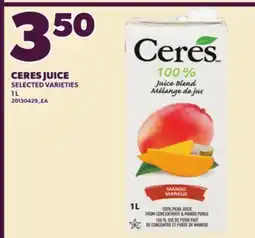 Loblaws CERES JUICE offer