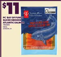 Loblaws PC BAY OF FUNDY SLICED SMOKED ATLANTIC SALMON offer
