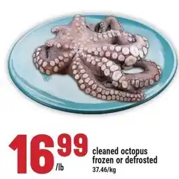 Marché Adonis cleaned octopus frozen or defrosted offer