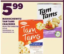 Loblaws MANISCHEWITZ TAM TAMS CRACKERS offer